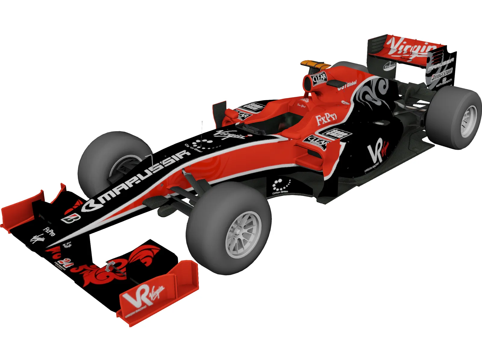 Virgin VR-01 F1 (2010) 3D Model