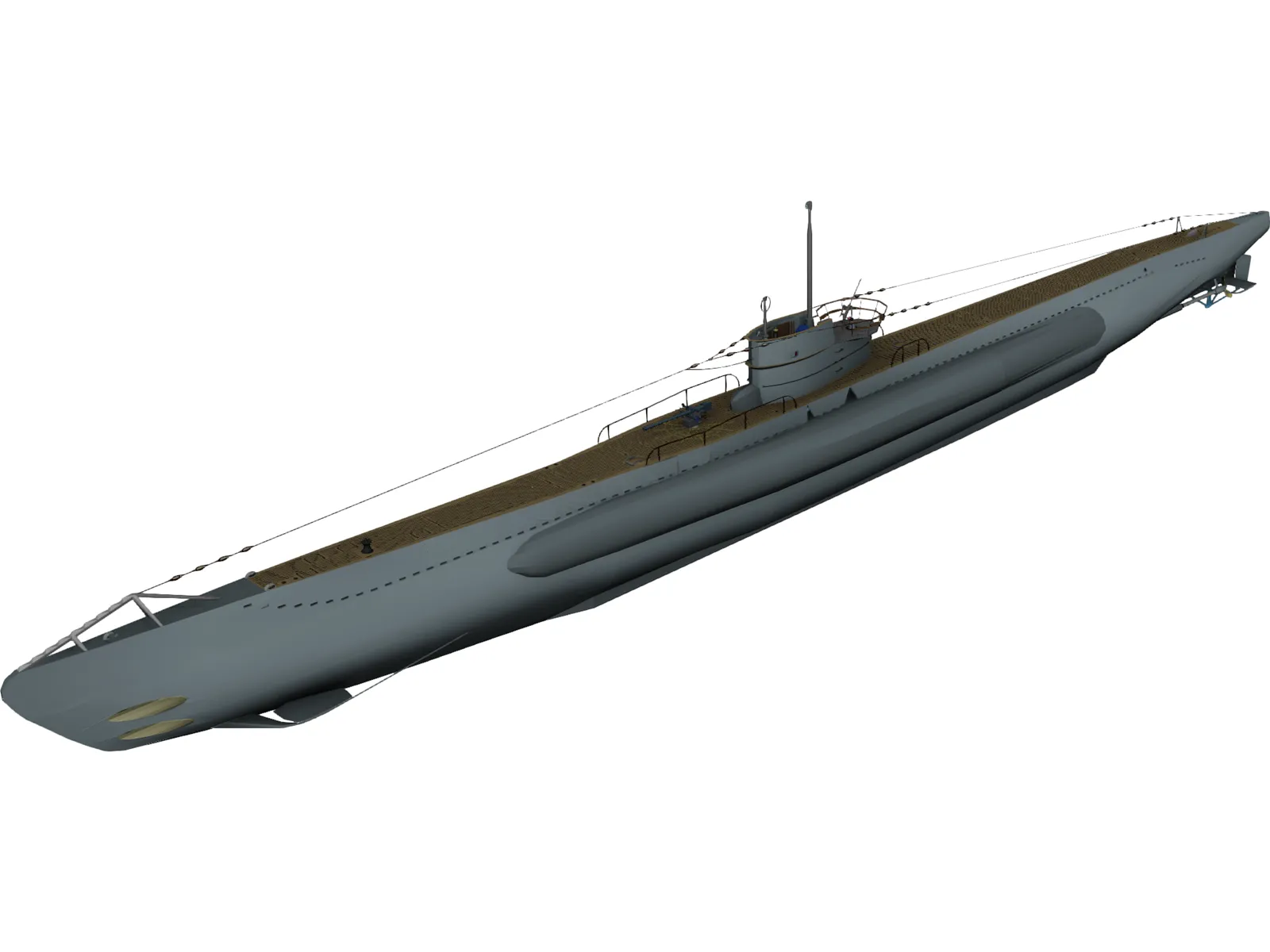 Uboat Type VII 3D Model