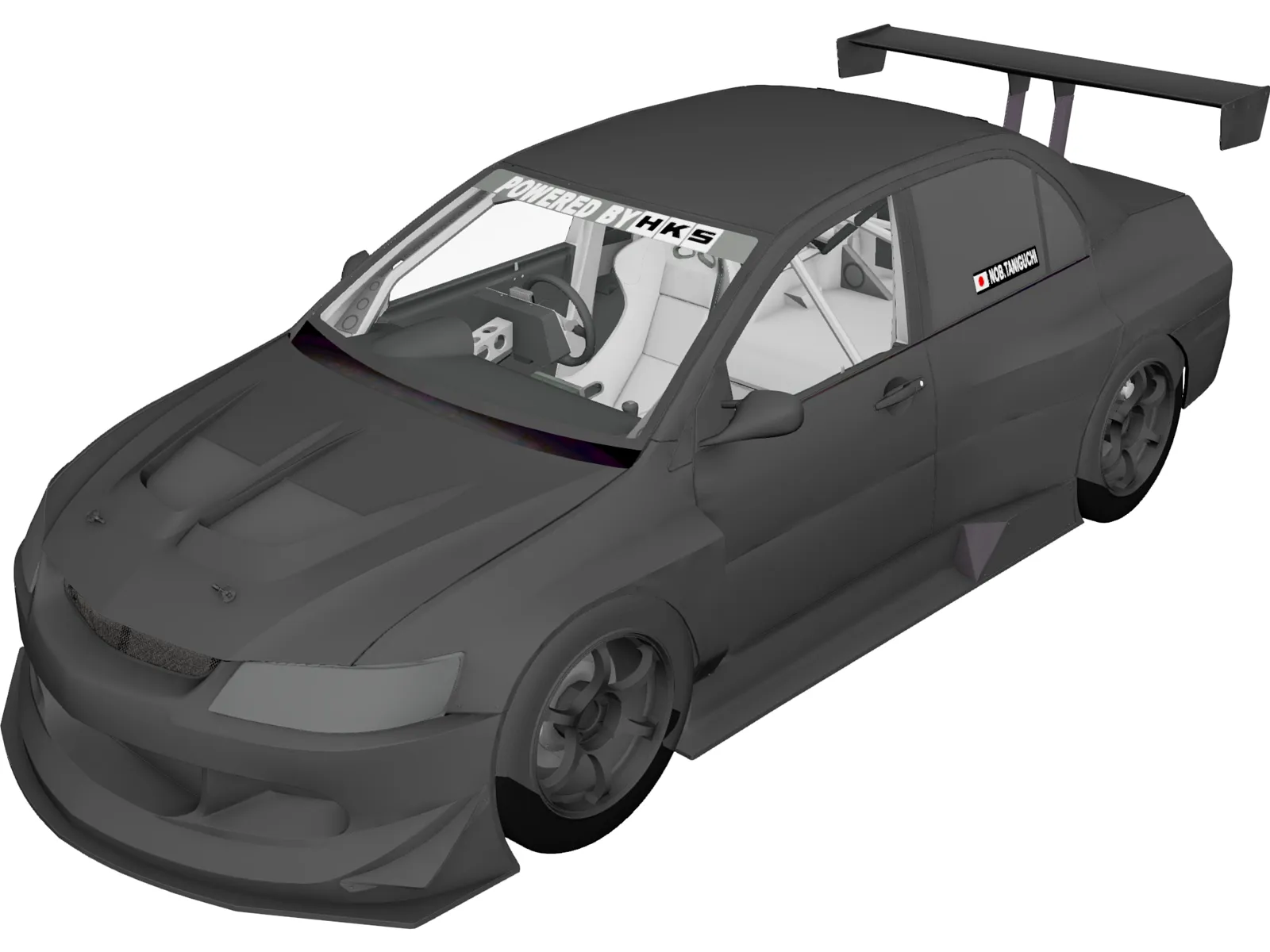 Mitsubishi Lancer Evolution HKS (2006) 3D Model