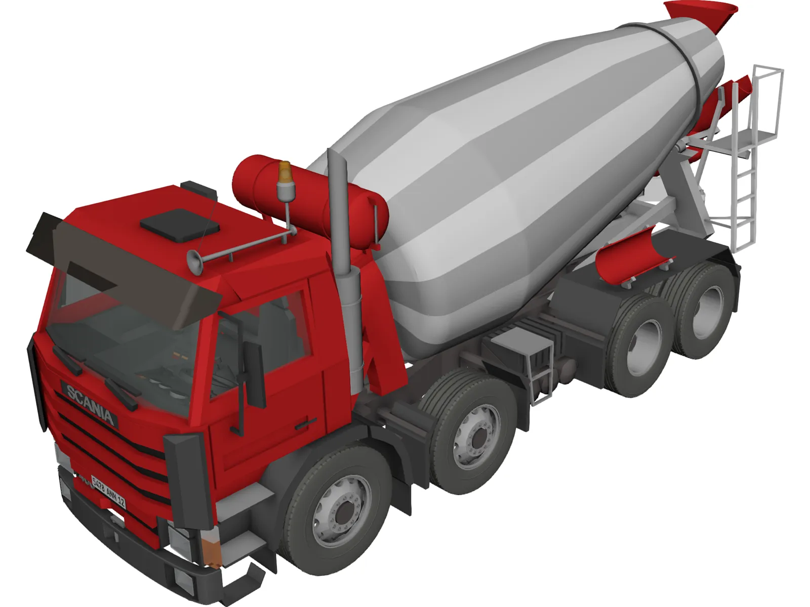 Scania 400 Cement Mixer 3D Model