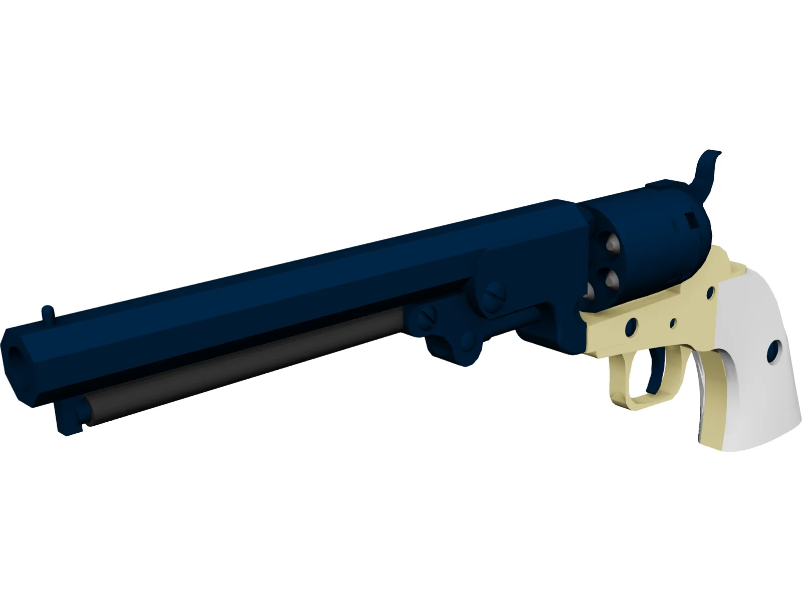 Colt Army Revolver 3D Model