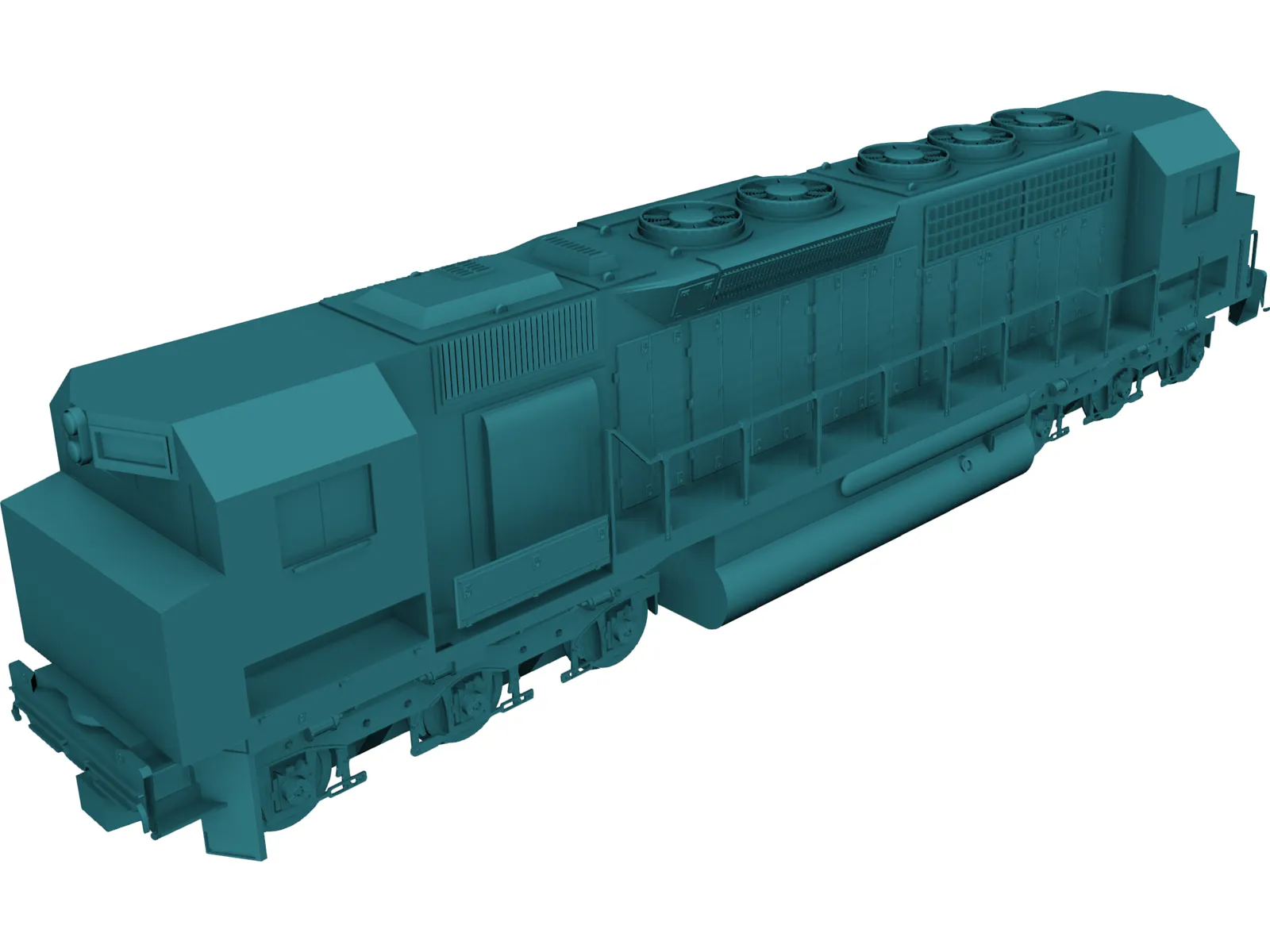 Two Ended Train 3D Model