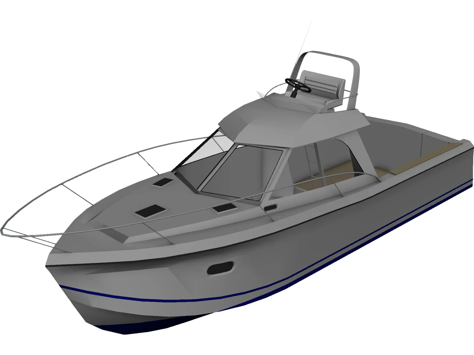 Boat 3D Model - 3DCADBrowser