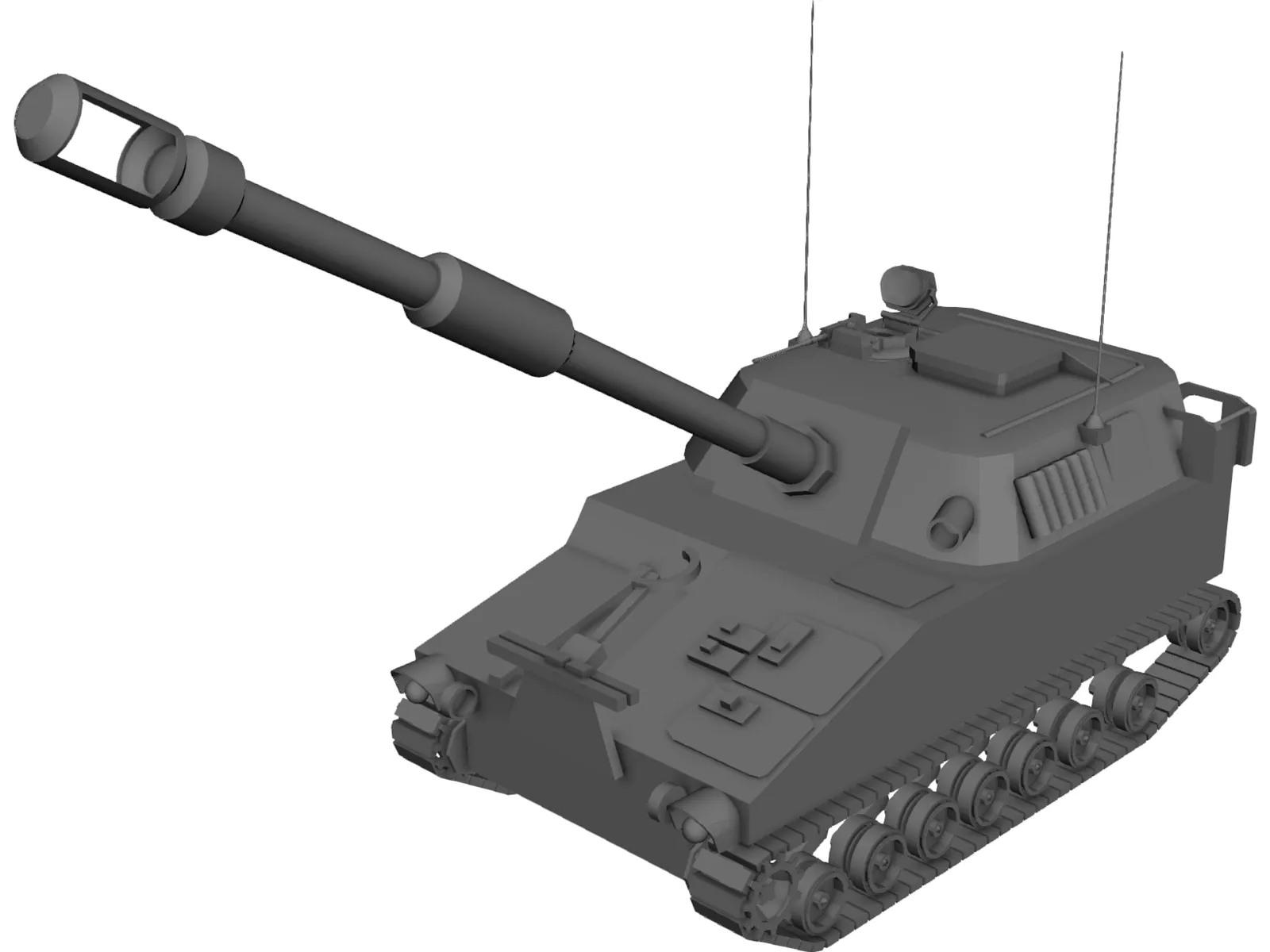 M109A6 Paladin Self-Propelled Howitzer 3D Model