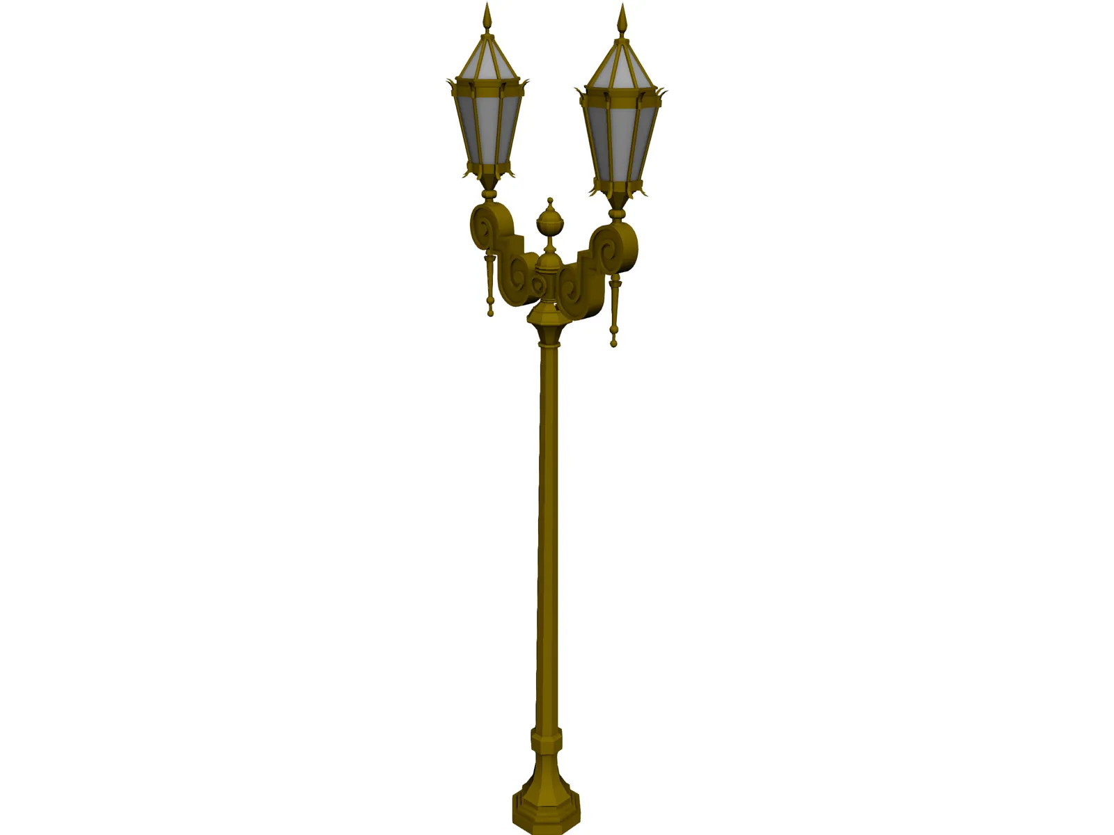 Old French Urban Light 3D Model