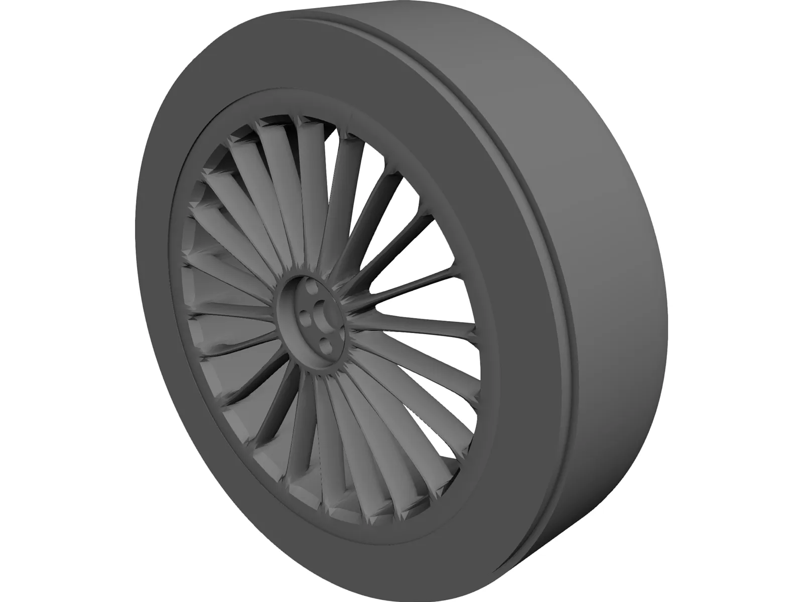 Wheel Rim Metal 3D Model