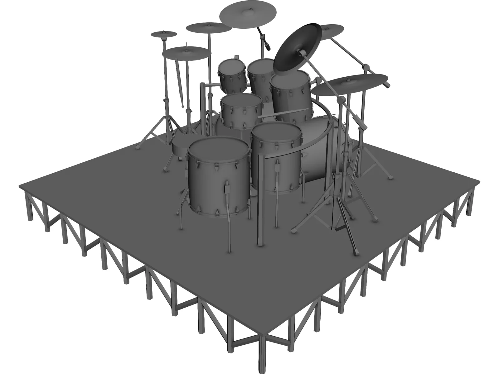 Drum Kit Big 3D Model