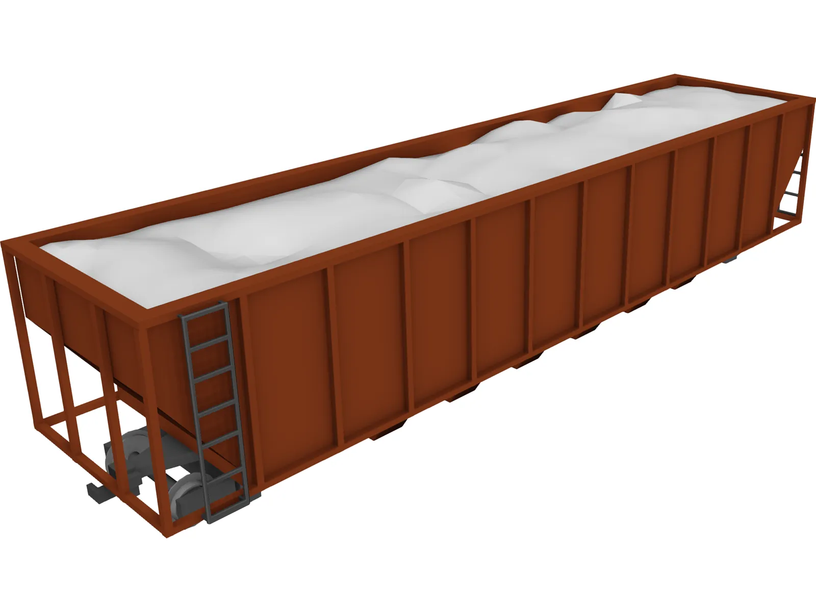 Railroad Coal Car 3D Model