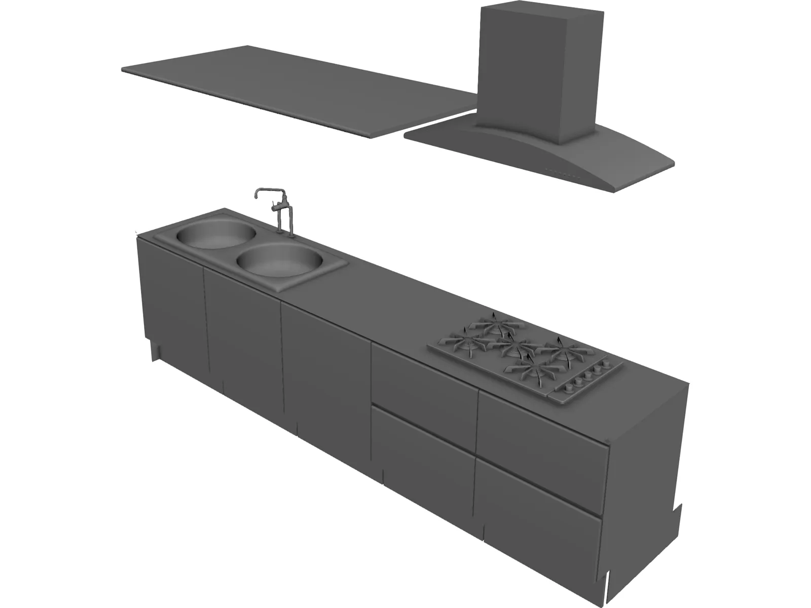 Kitchen Elam E5 3D Model