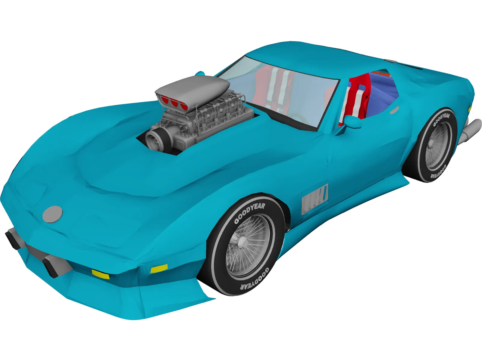 Chevrolet Corvette (1979) [Supercharged] 3D Model