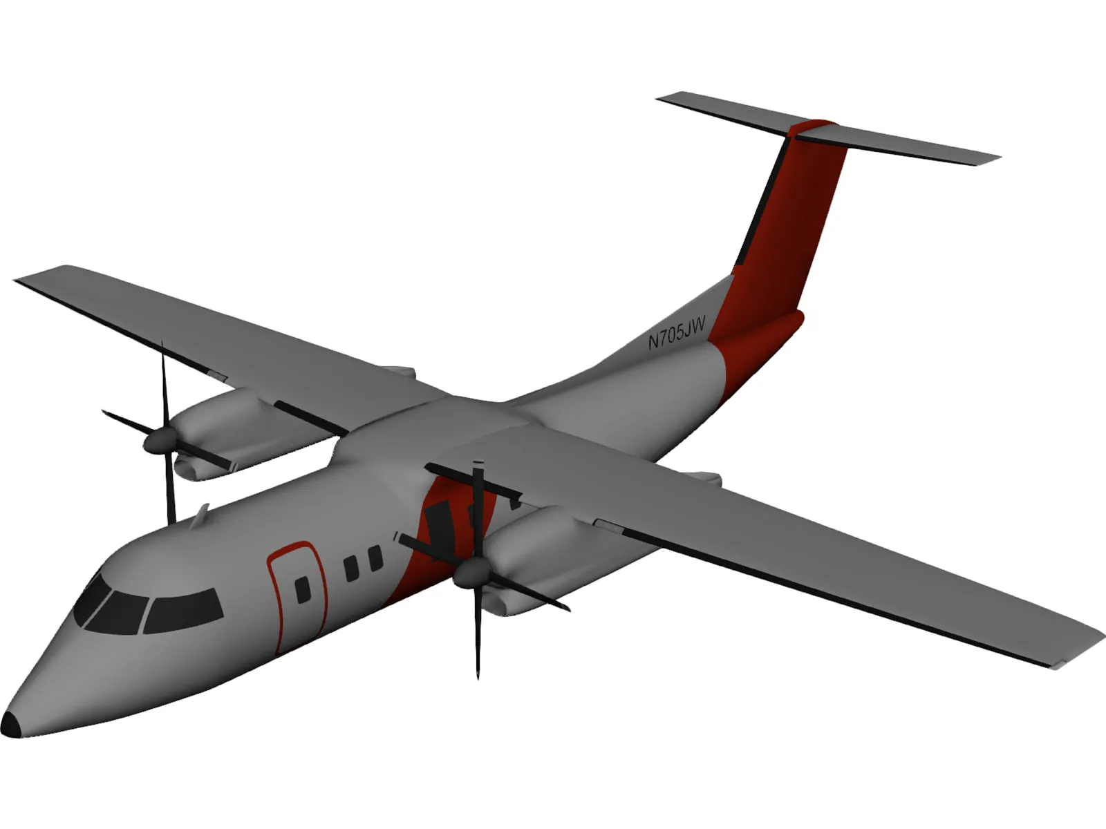 Bombardier Q200 Customs 3D Model