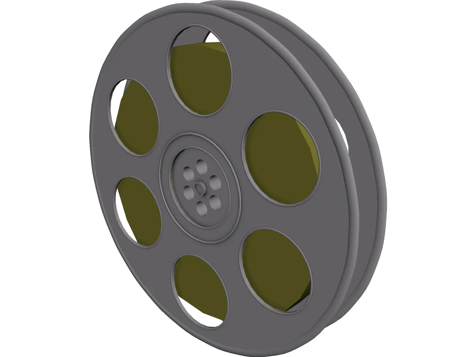 Film Reel 3D Model - 3DCADBrowser