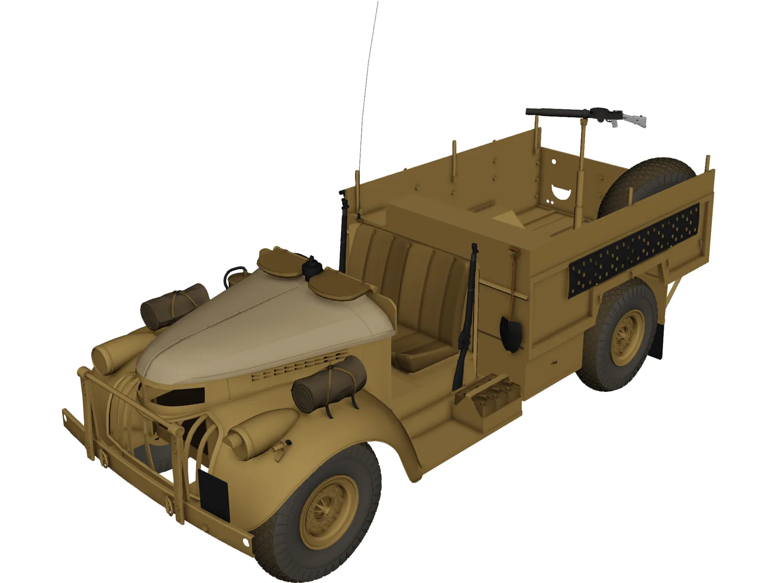 Long Range Desert Group Truck 3D Model