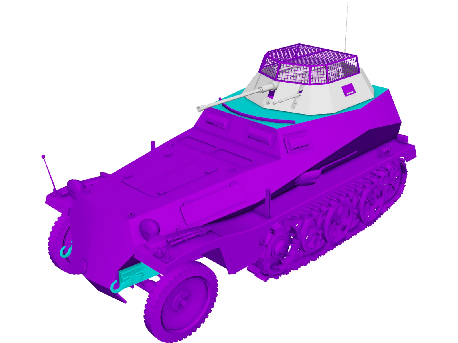 Sd. Kfz. 250/9 3D Model