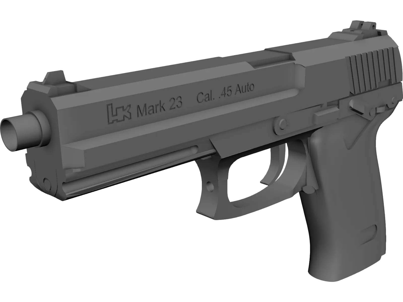 Heckler Koch Mk 23 Socom 3D Model