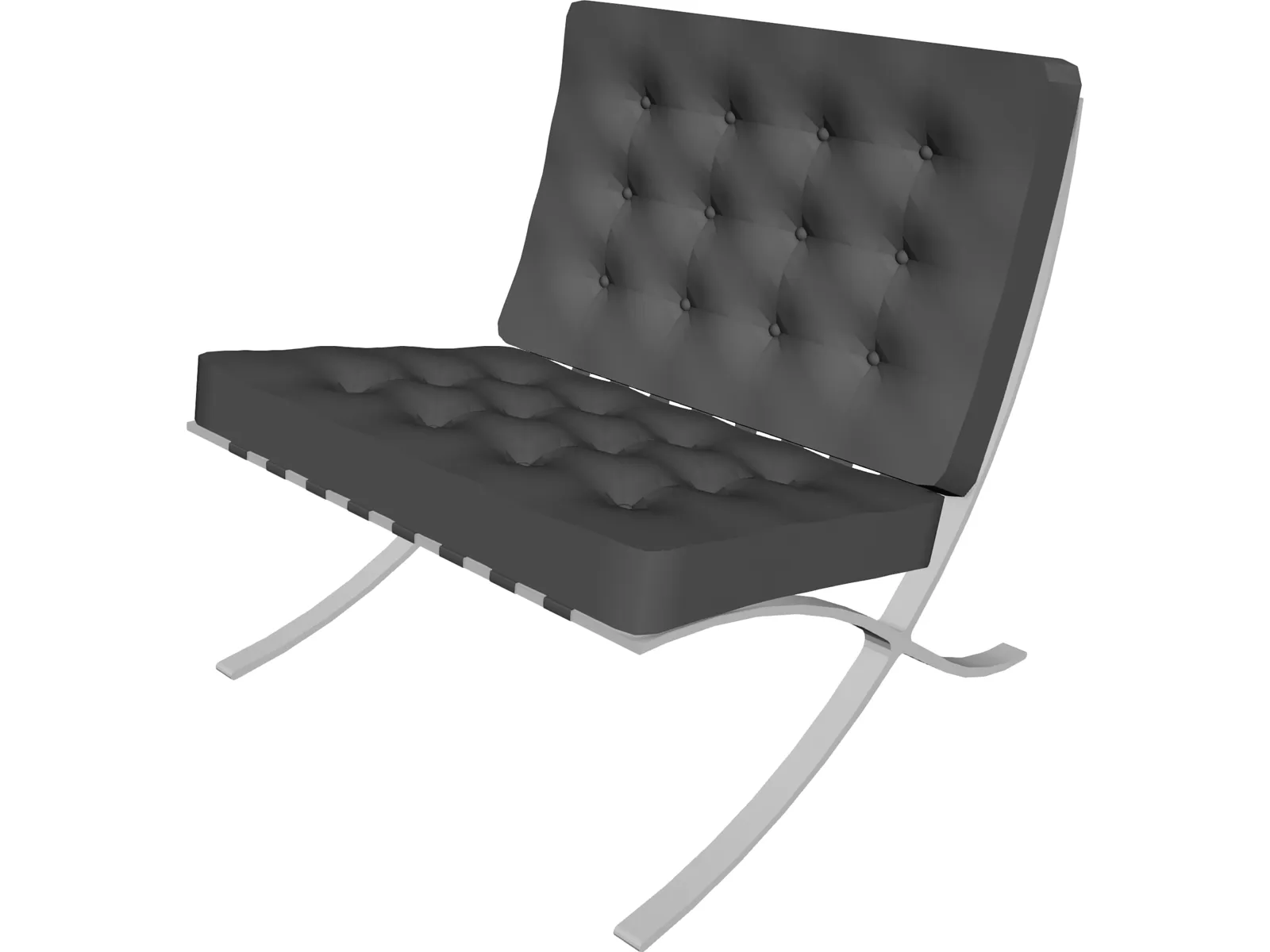 Chair Barcelona Mies Van de Rohe 3D Model