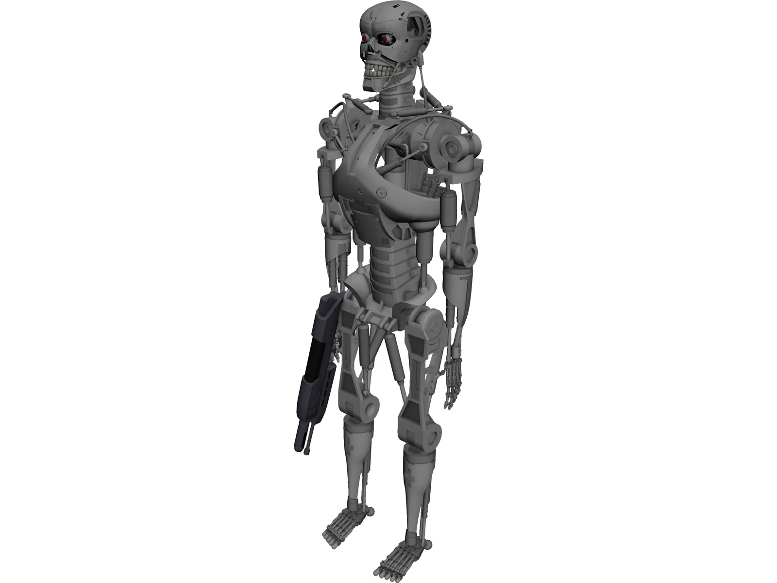 Terminator T-800 Metal Skeleton 3D Model