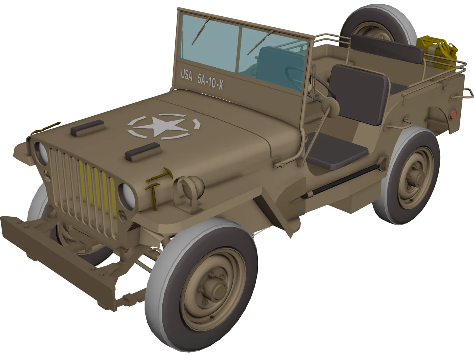 Jeep Willys (1935) 3D Model