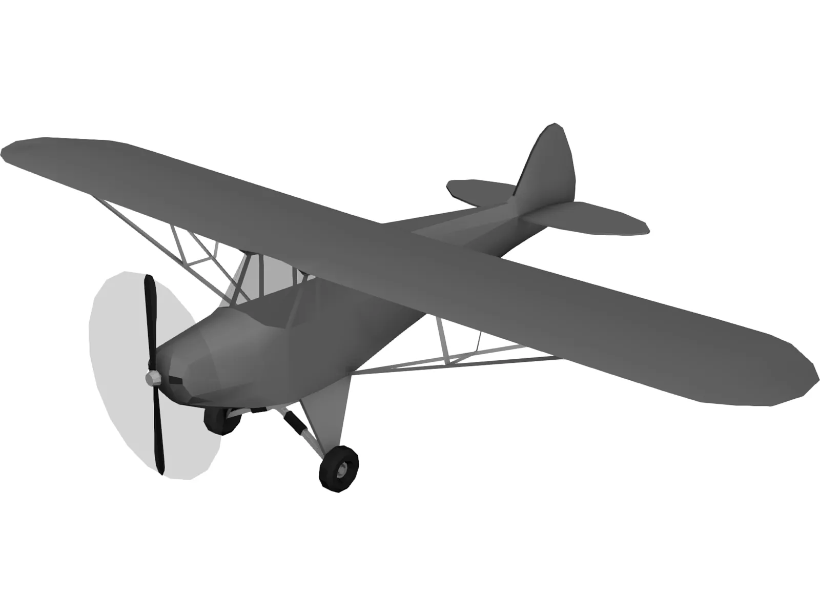 Piper J-3 Cub 3D Model