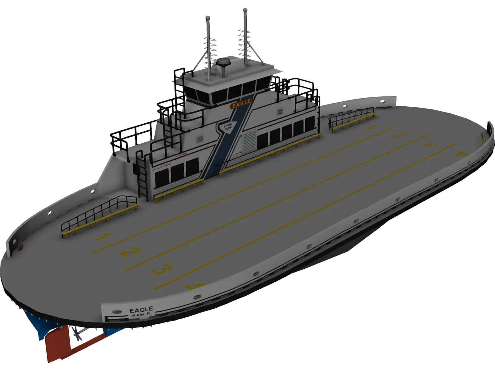 Ferry Boat 3D Model