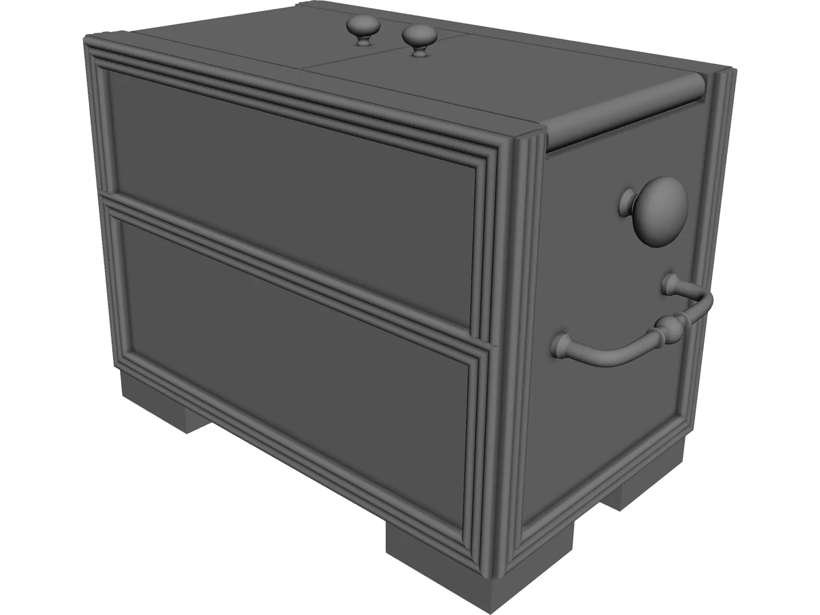 Asian Style Box 3D Model