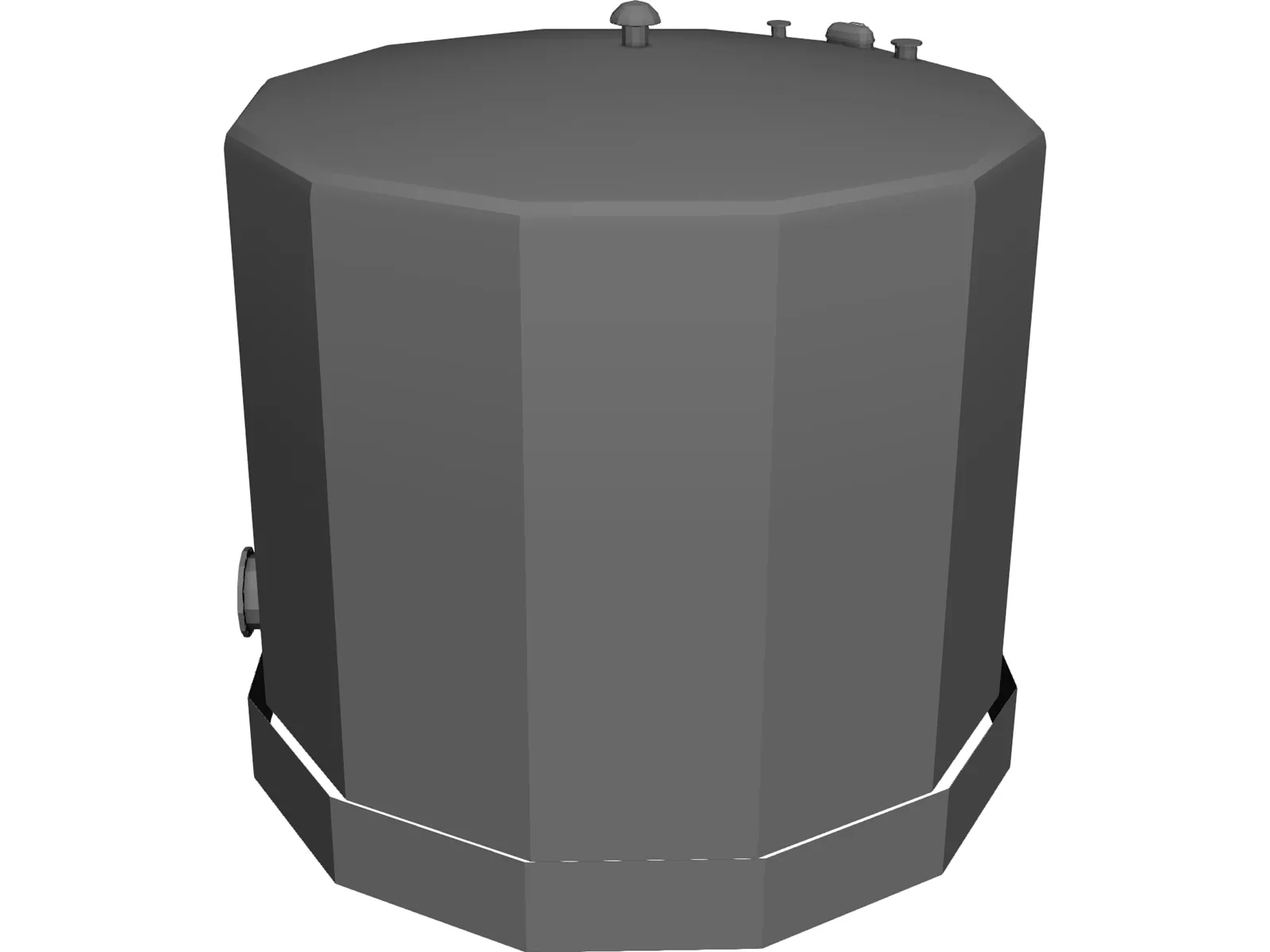 500 BBL Fiberglass Fluid Storage Tank 3D Model