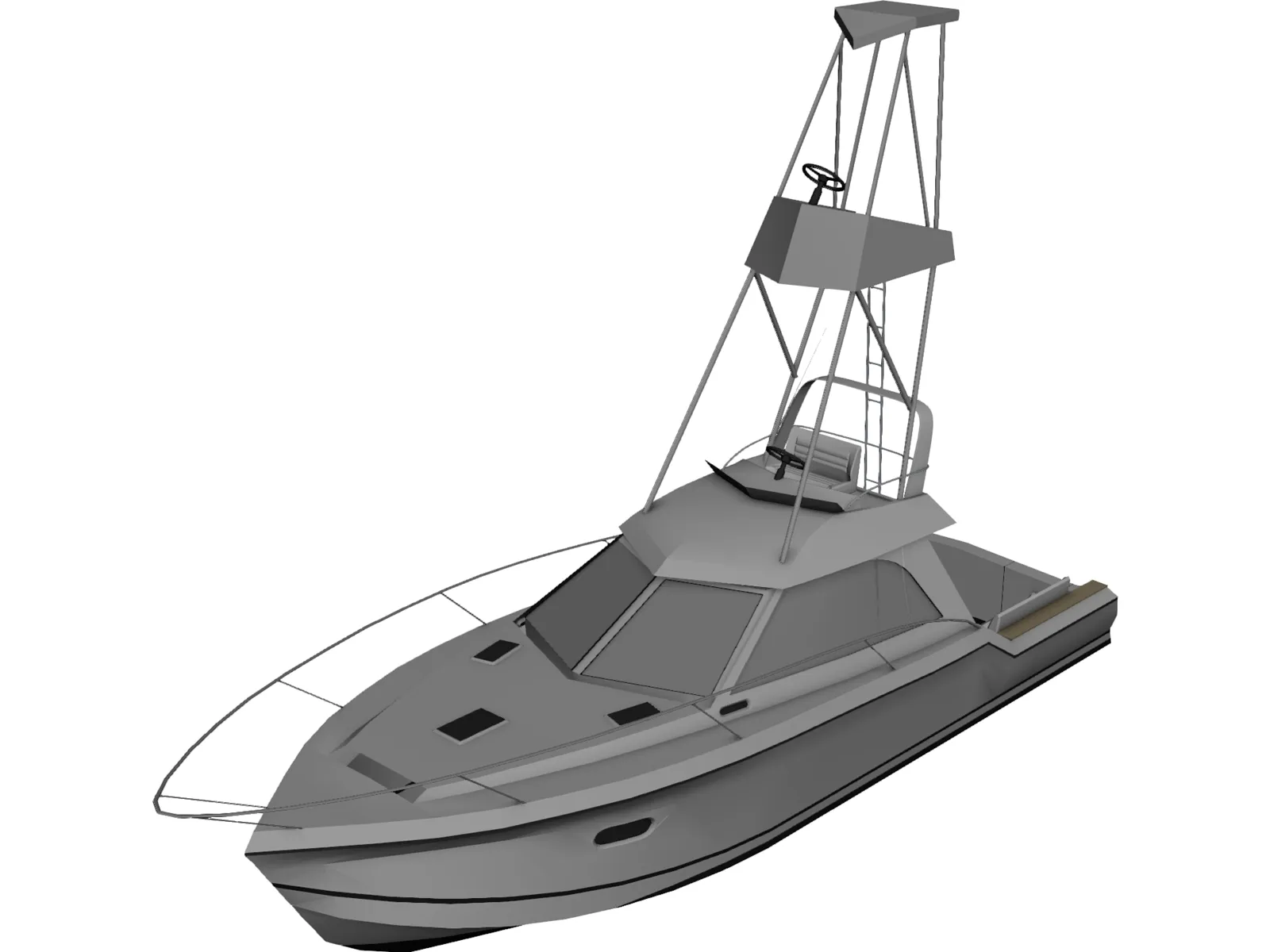 Deep Sea Fishing Boat 3D Model - 3DCADBrowser