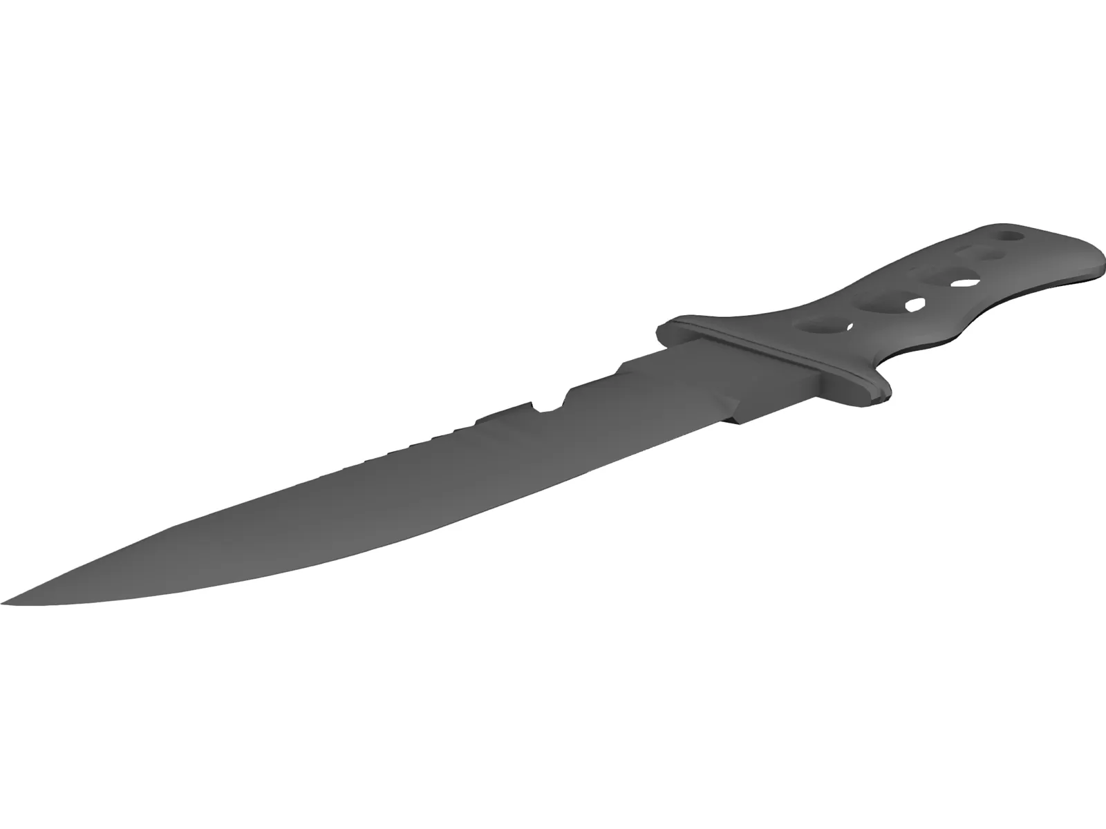 Knife Diving 3D Model