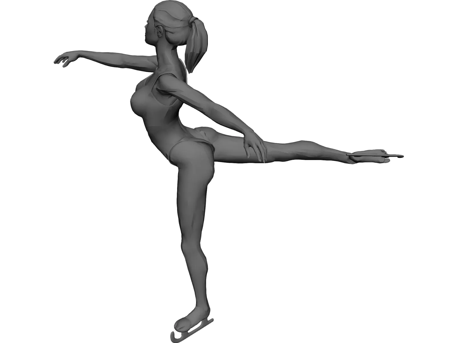 Figure Skater 3D Model