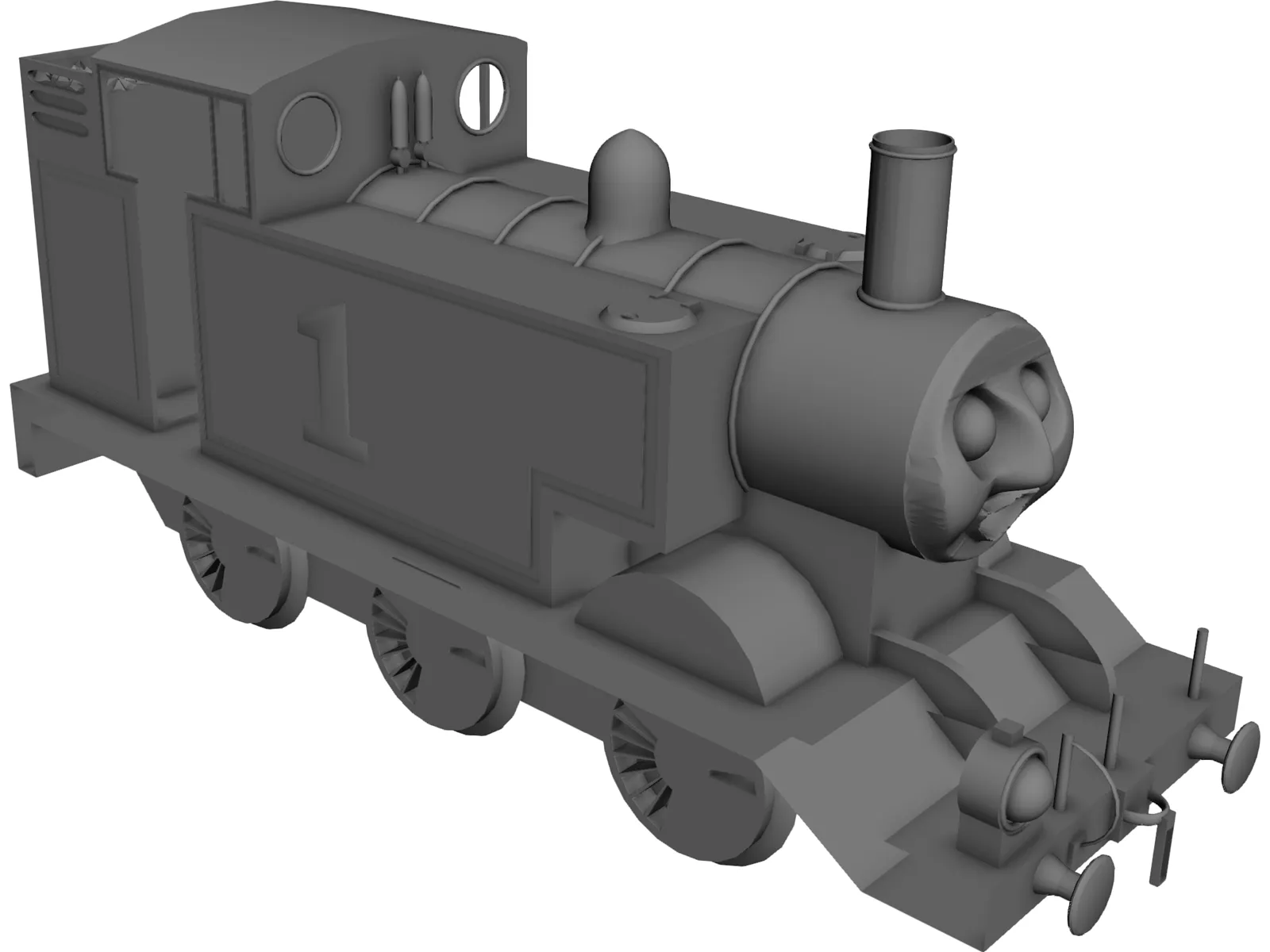 English Fantasy Tank Engine 3D Model