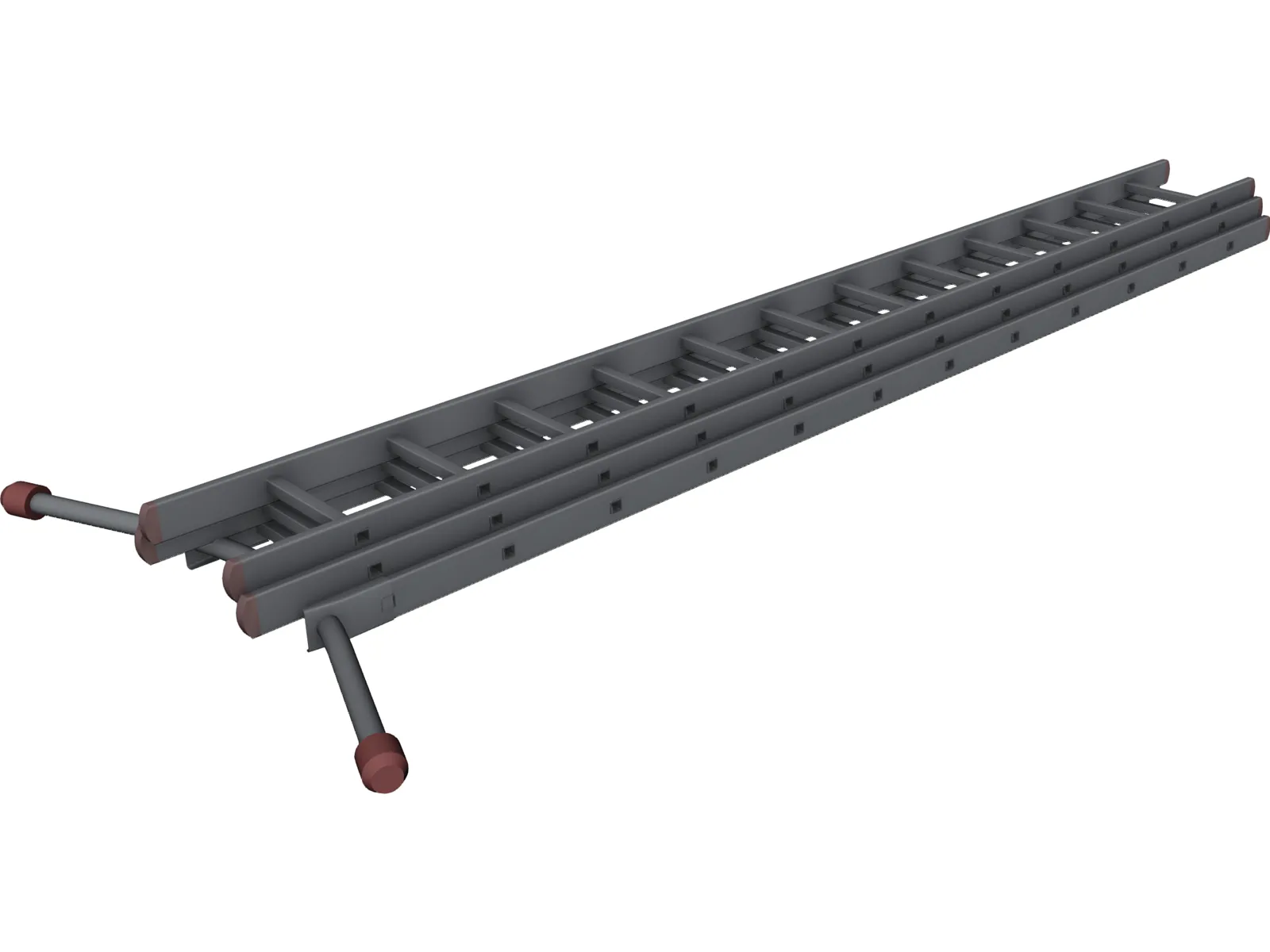 Triple Extension Ladder 3D Model