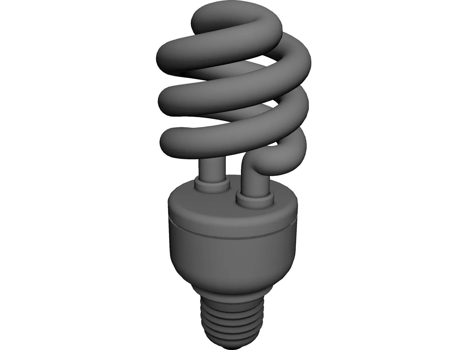 CFL Light Bulb 3D Model