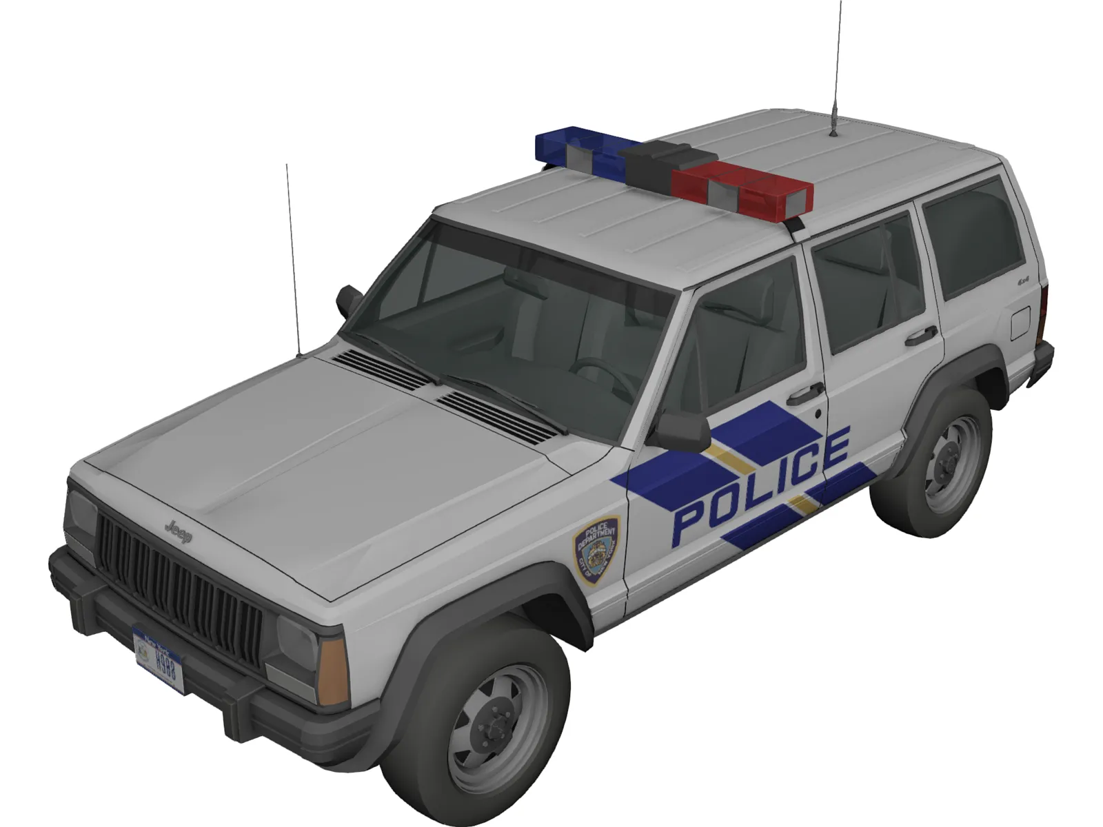 Jeep Cherokee Police 3D Model