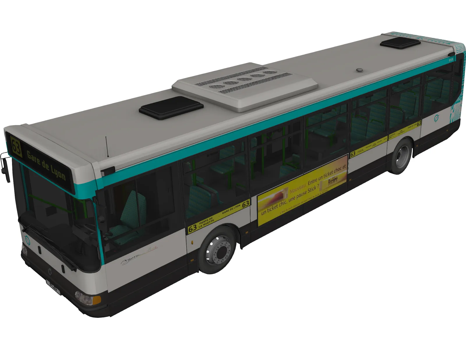 Renault Agora Line RATP 3D Model