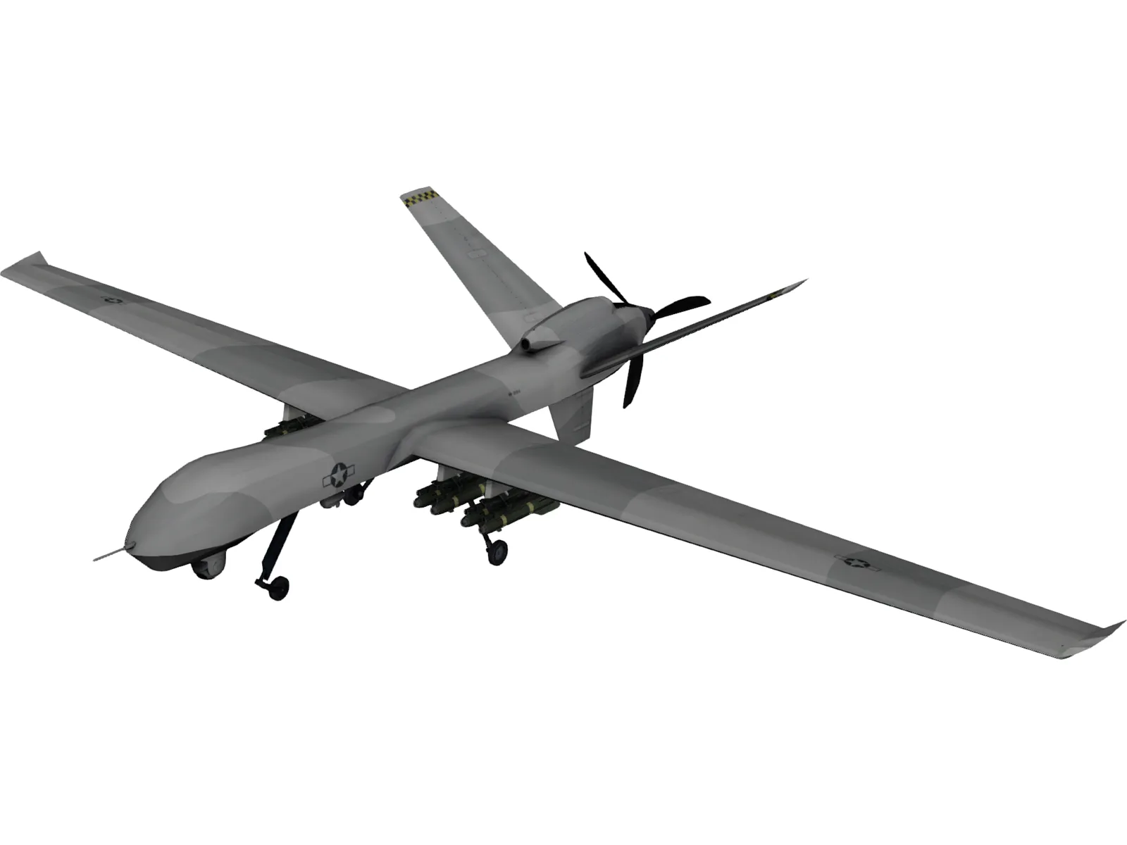 General Atomics MQ-9 Reaper UAV Drone 3D Model