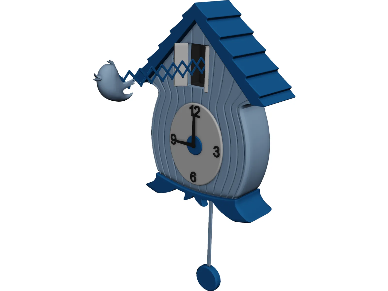 Plastic Cuckoo Clock 3D Model