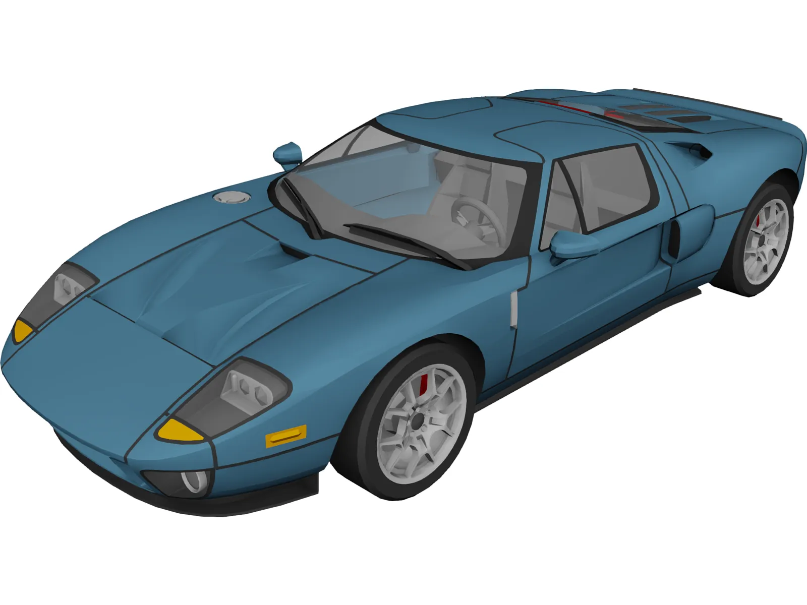 Ford GT40 (2009) 3D Model