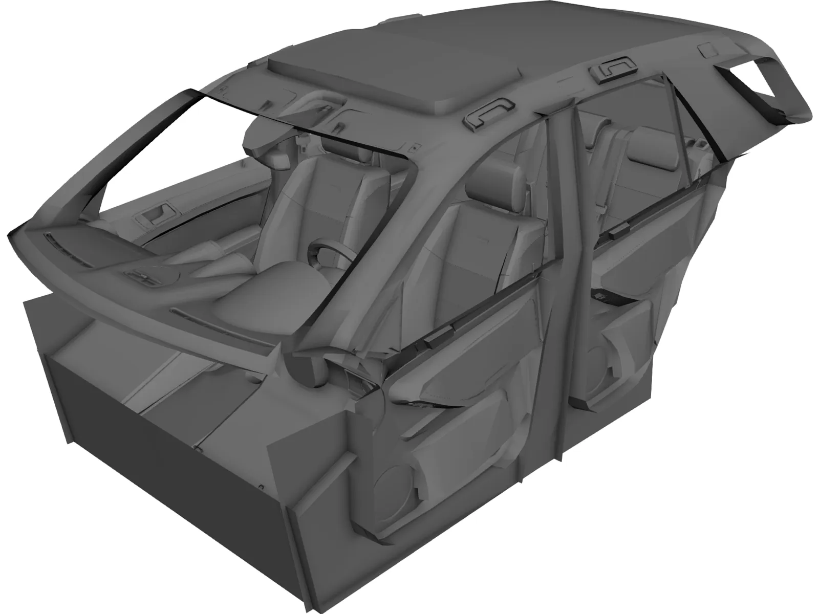 Interior Mercedes-Benz ML63 (2010) 3D Model