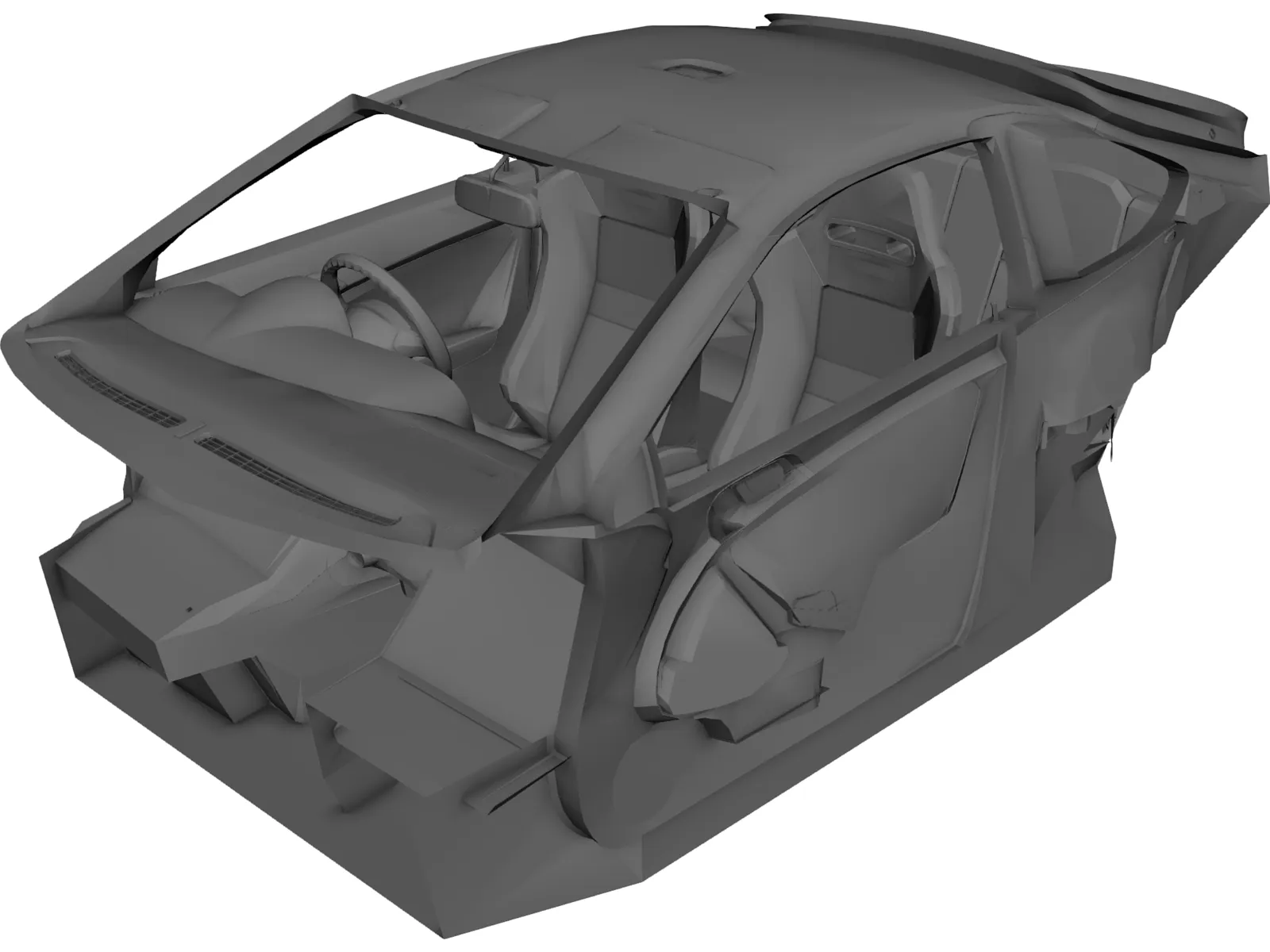 Interior Honda Integra R (2002) 3D Model