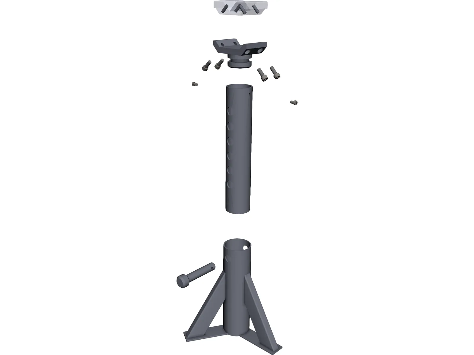 Axle Support Stand 3D Model