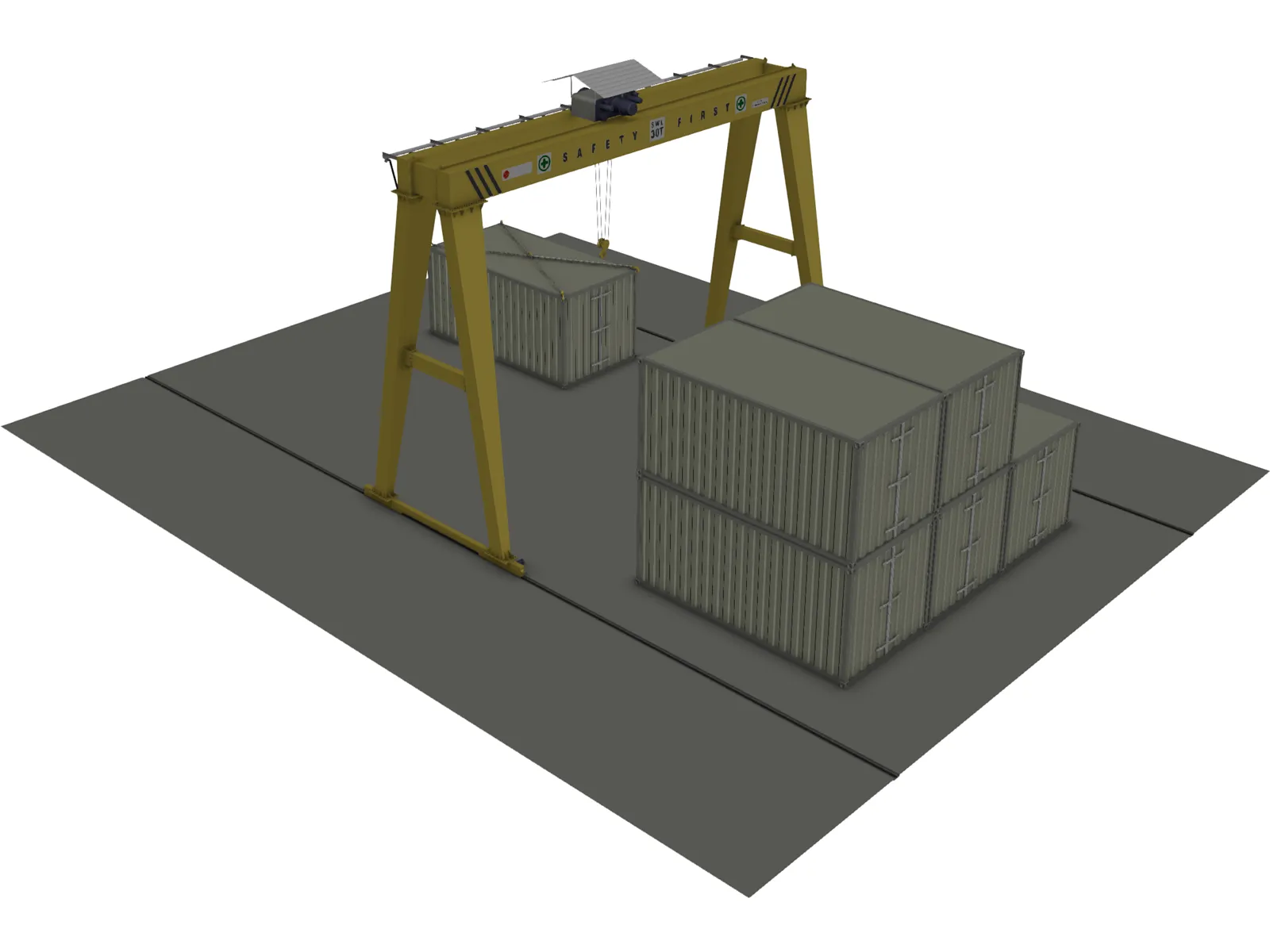 Port Crane 3D Model