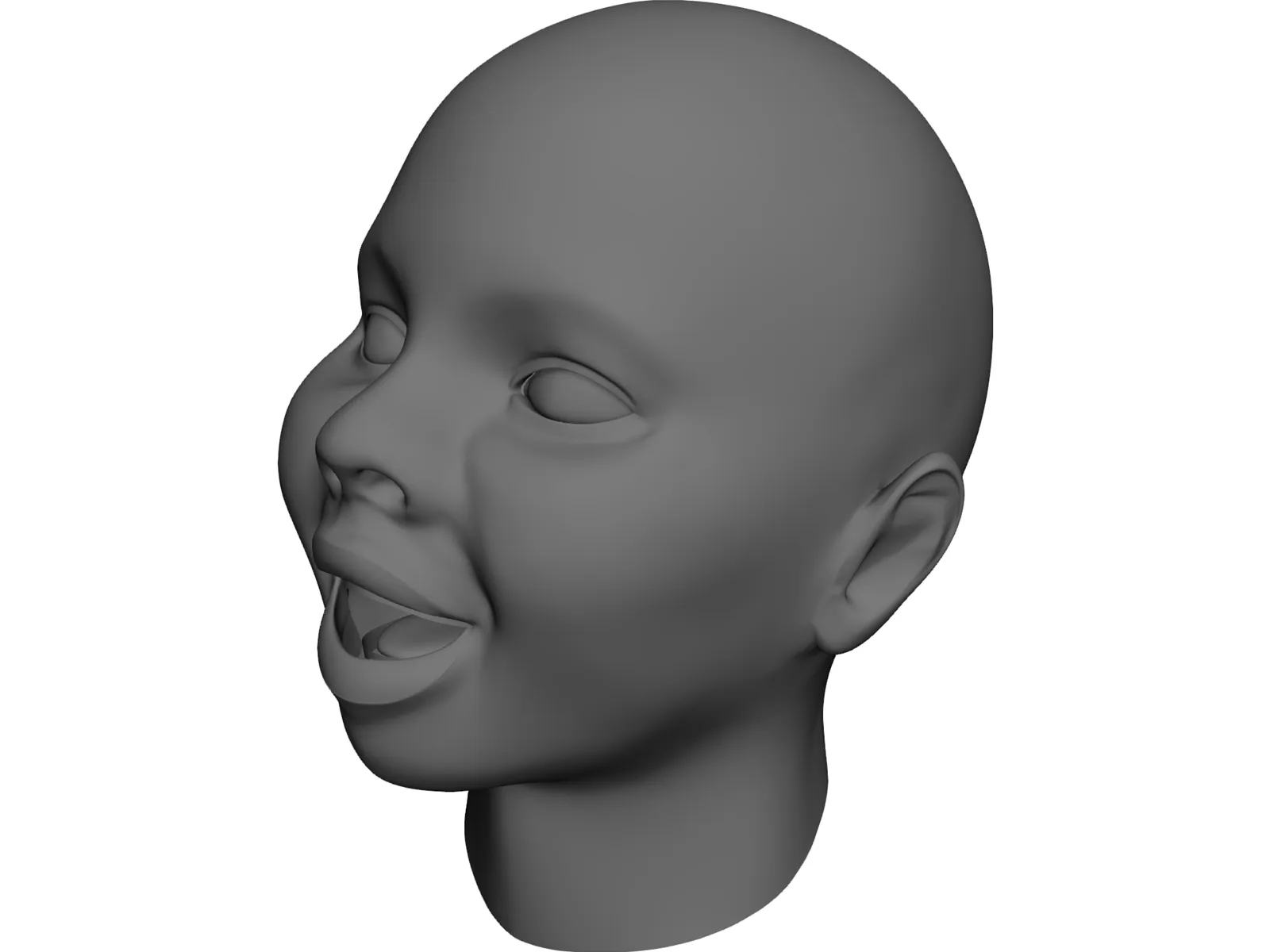 Baby Head 3D Model