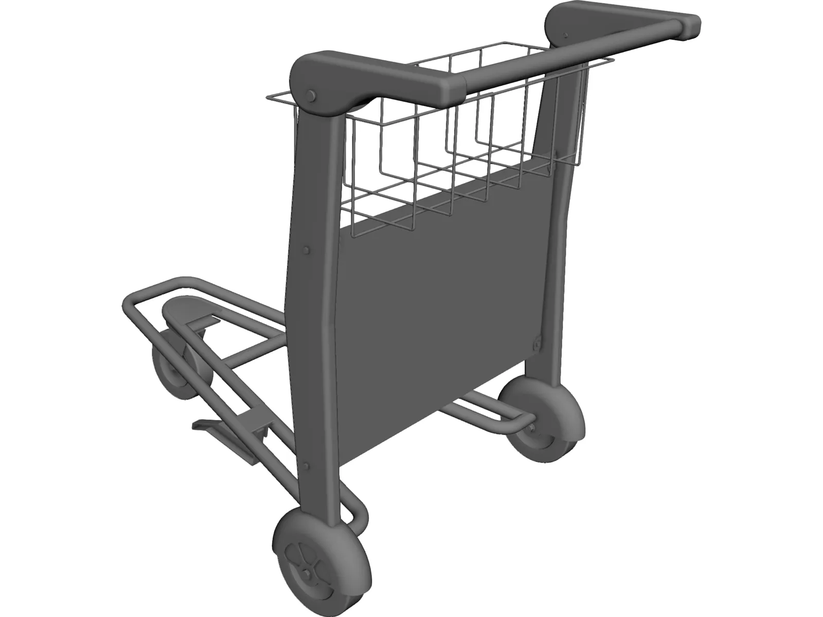 Airport Trolley 3D Model