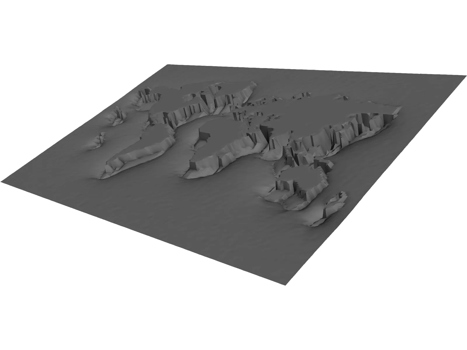 Earth Map 3D Model - 3DCADBrowser