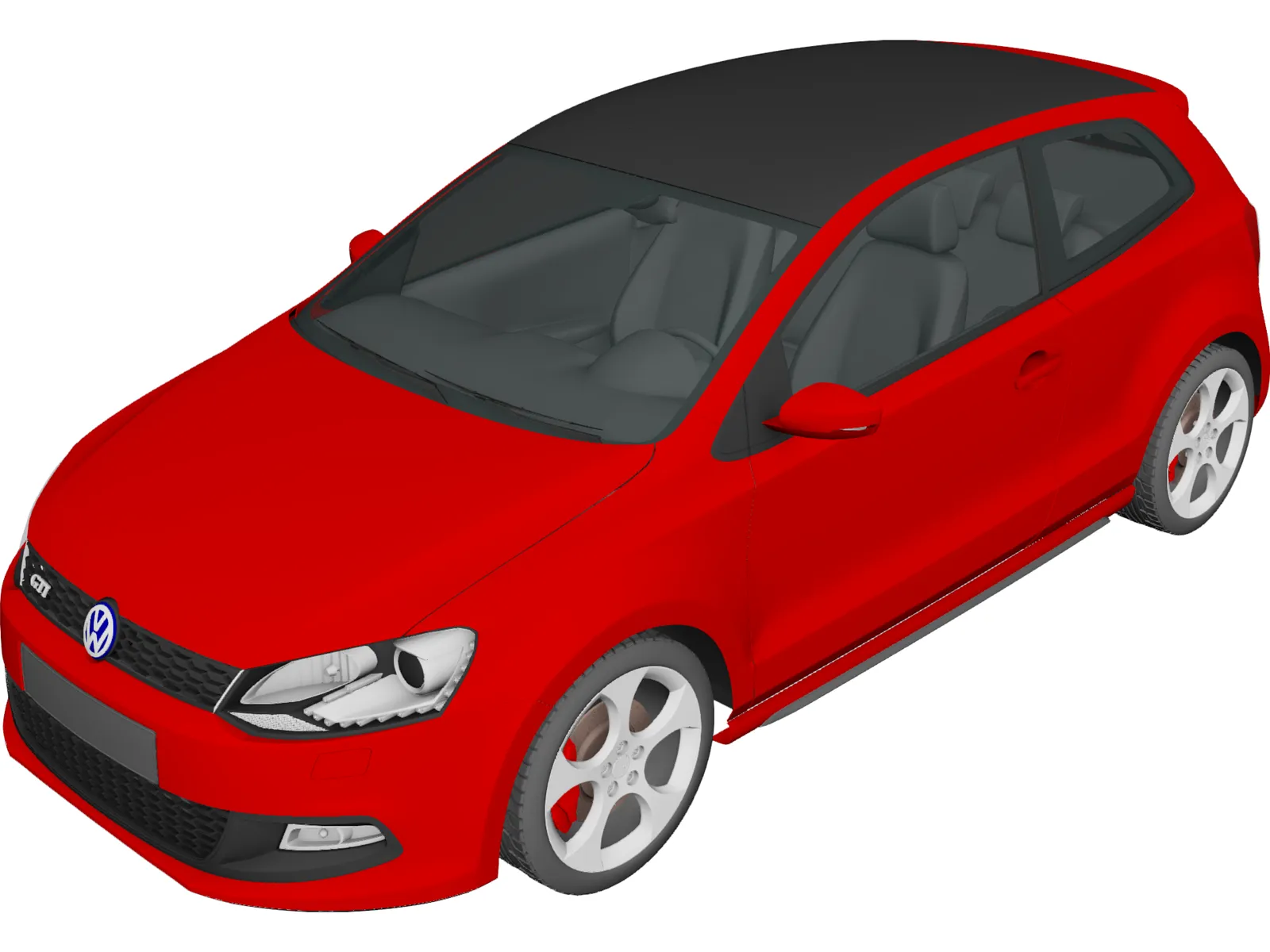 Volkswagen Polo GTi (2011) 3D Model