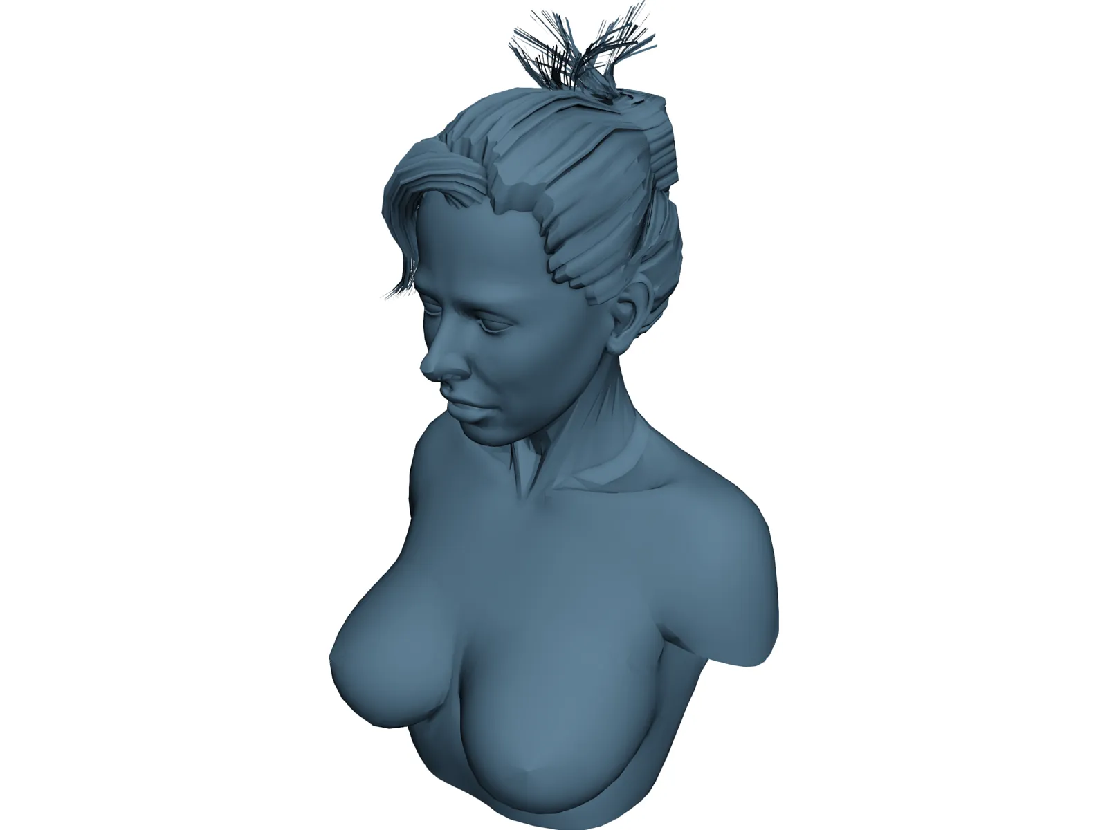 Female Torso Head 3D Model