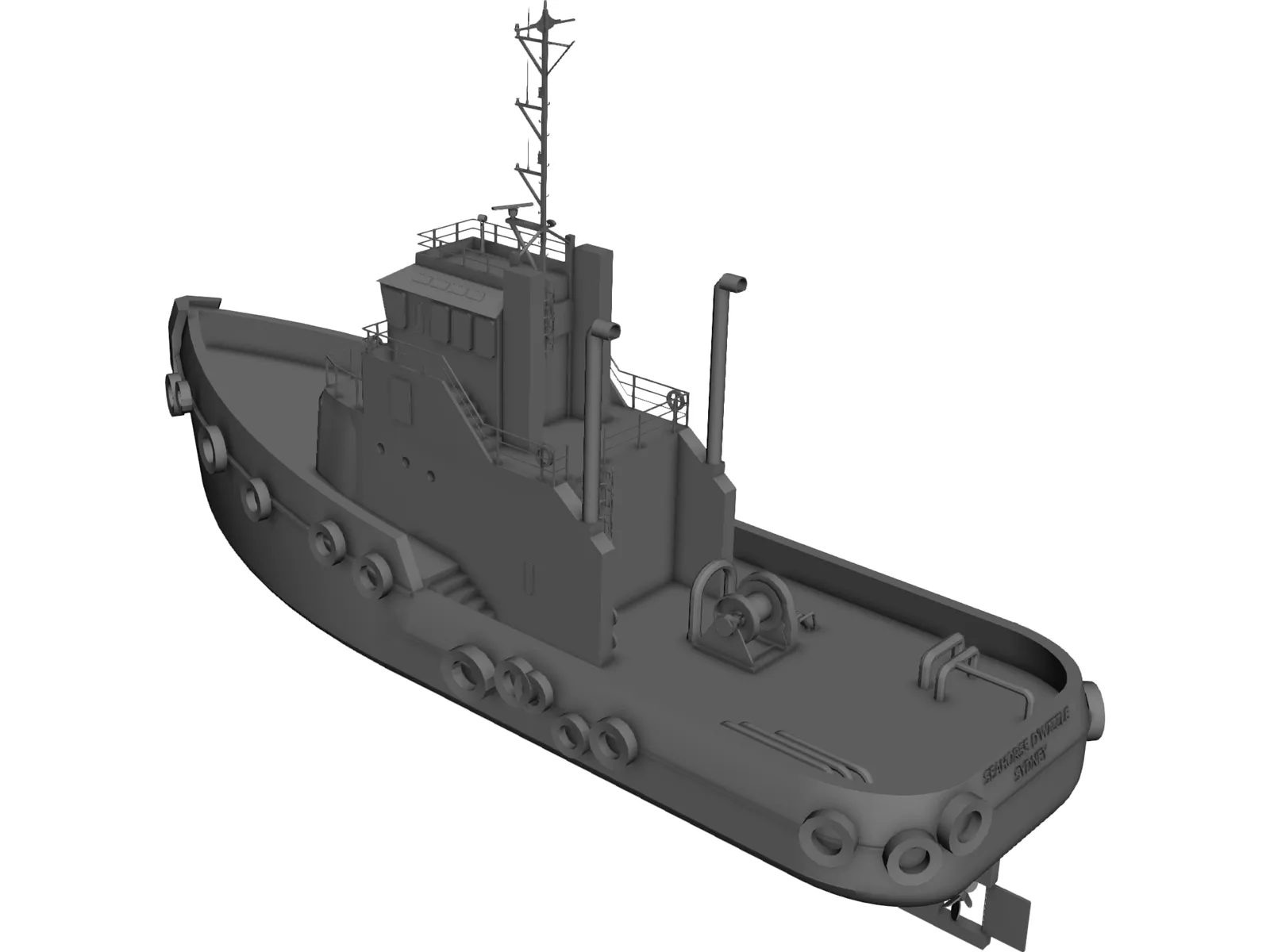 Sydney Tug Boat 3D Model