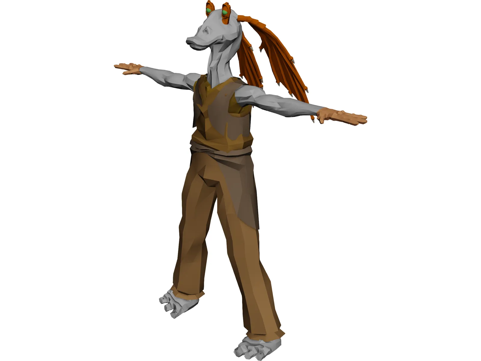 Star Wars Jar Jar Binks 3D Model