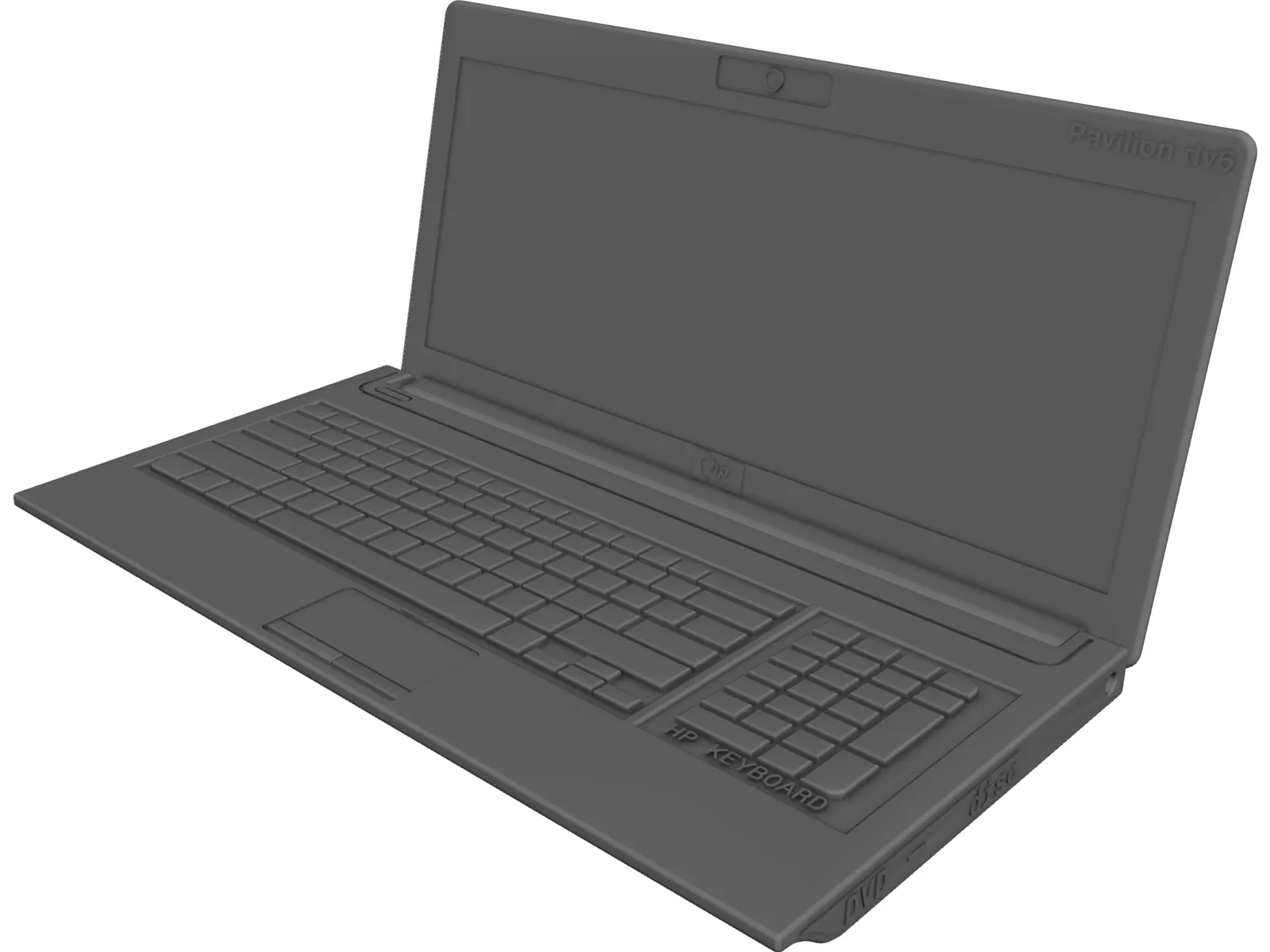 HP Laptop Pavilion dv6 3D Model
