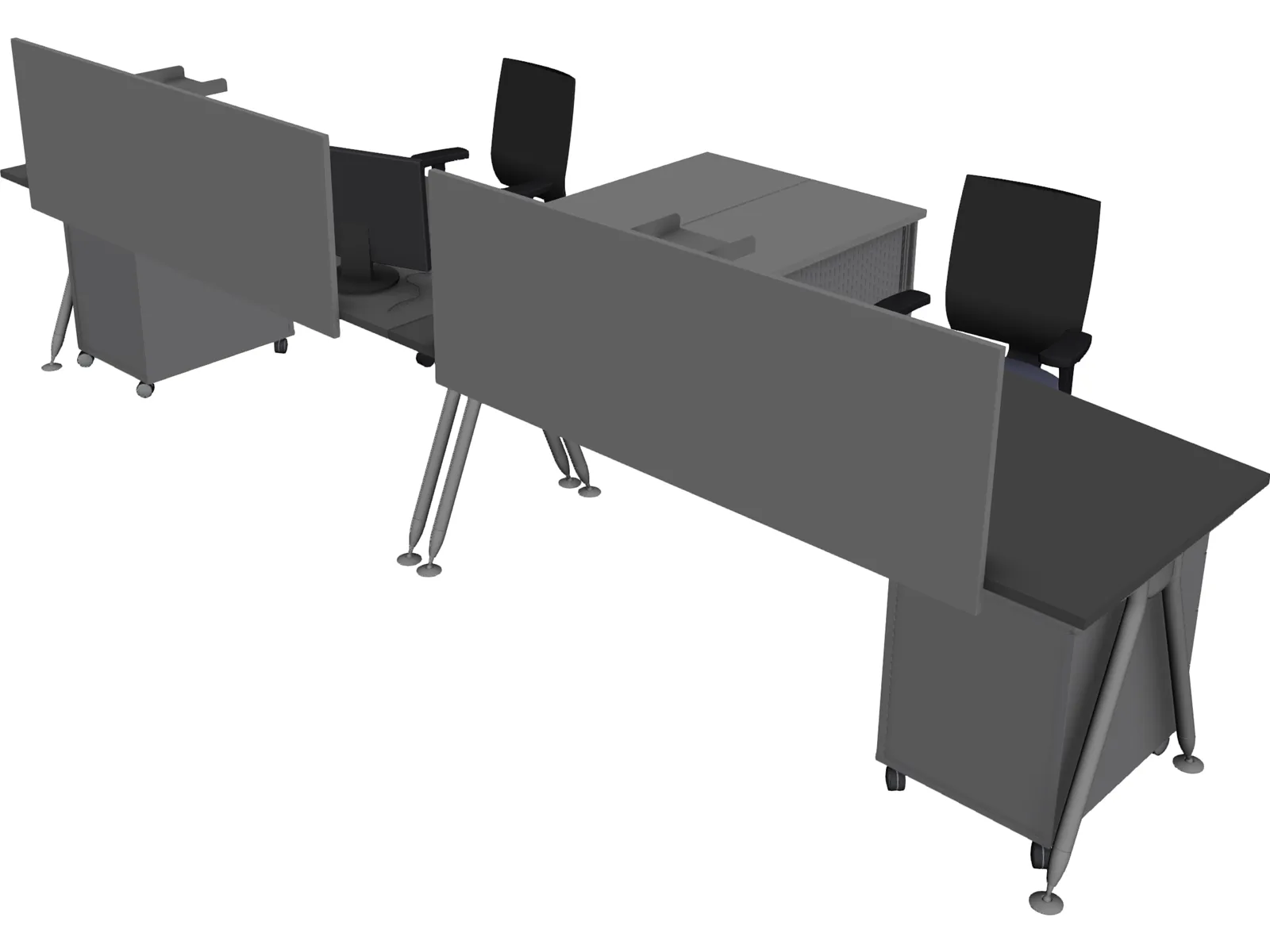 Office Table 3D Model